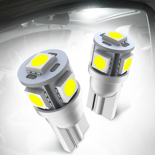 ポジションランプ DC12V車用 無極性 ナンバー灯 ルームランプ 6000K 車検対応 3030SMD LEDチップ トランクライト キャンセラー内蔵 led 車 スモールランプ 360度配光レンズ 50000時間寿命 T10 交換用 ライセンスランプ 2個 ホワイト 2年メーカー保証（MU1シリーズ）