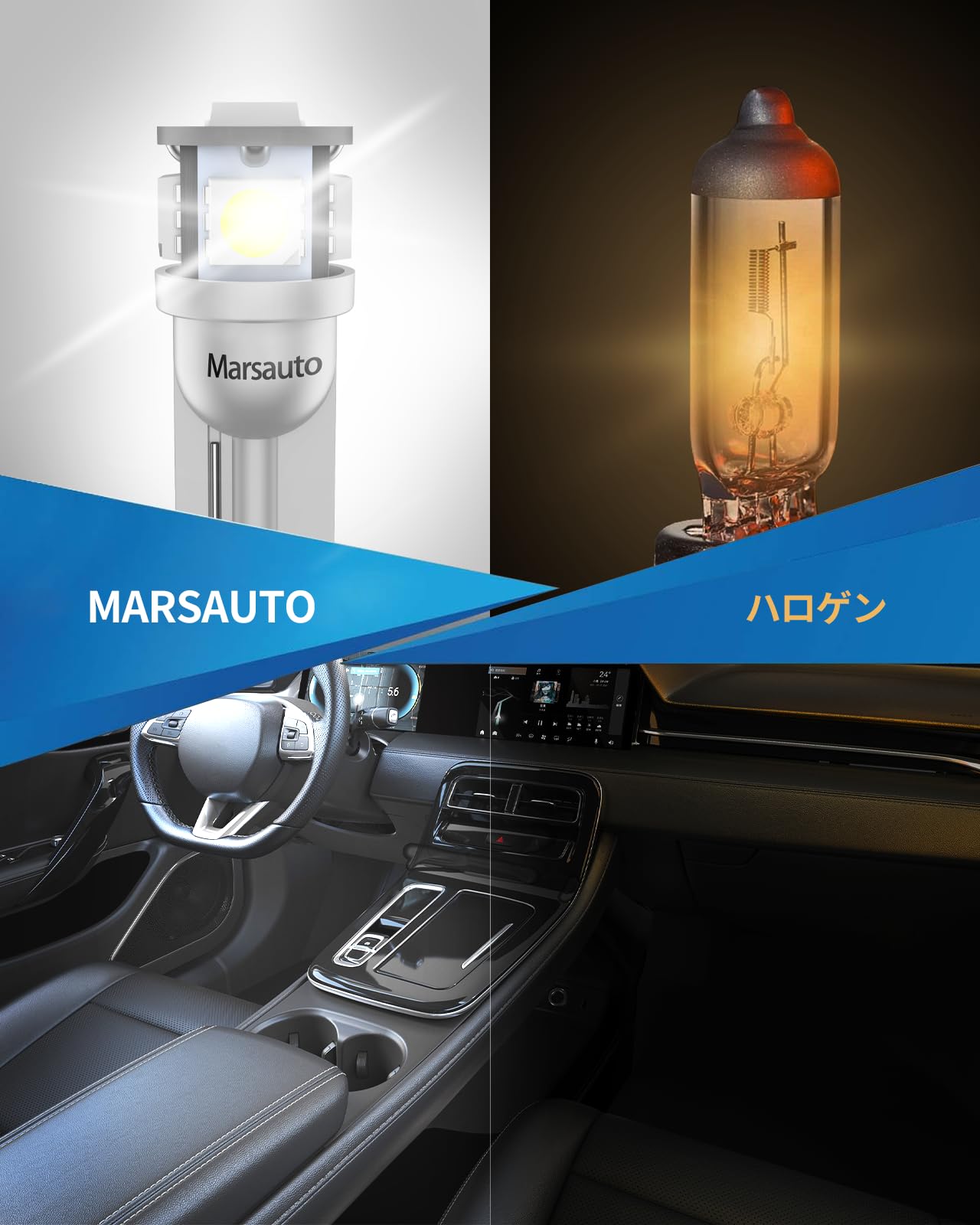 ポジションランプ DC12V車用 無極性 ナンバー灯 ルームランプ 6000K 車検対応 3030SMD LEDチップ トランクライト キャンセラー内蔵 led 車 スモールランプ 360度配光レンズ 50000時間寿命 T10 交換用 ライセンスランプ 2個 ホワイト 2年メーカー保証（MU1シリーズ）