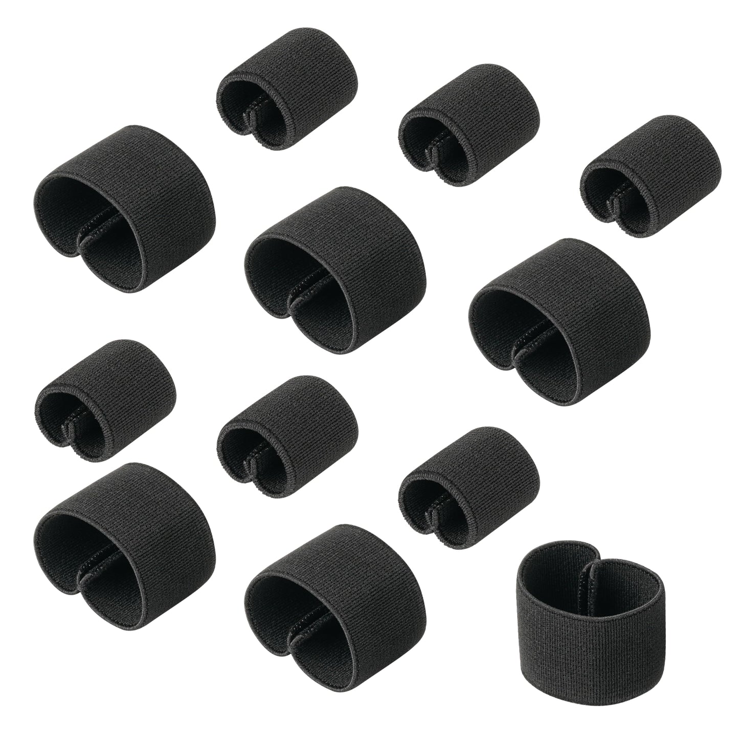 ベルトループ ベルトキーパー メンズ 伸縮ゴム製 ベルト 余り 固定 留め具 幅25mm 38mm 12個セット ブラック