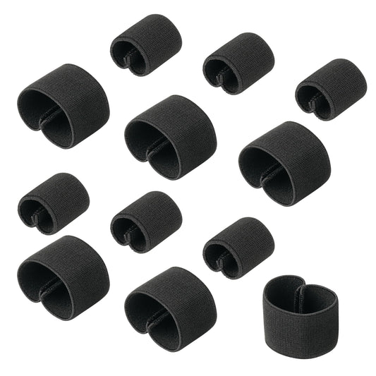 ベルトループ ベルトキーパー メンズ 伸縮ゴム製 ベルト 余り 固定 留め具 幅25mm 38mm 12個セット ブラック