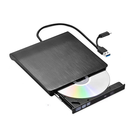外付けDVDドライブ 読取/書込可 CD/DVDドライブ USB 3.0&Type-C両接続 駆動 パソコン 光学ドライブ 外付け Mac/Window対応