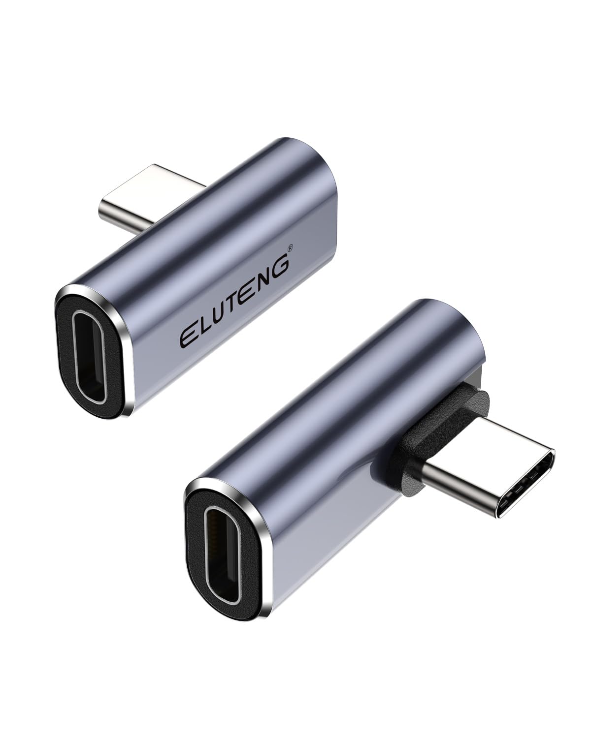 変換アダプター L字 40Gbps 2個入り 8K@60Hz映像出力対応 USB TypeC 90度 変換アダプタ USB L字 アダプタ 100W 5A急速充電 音声転送 Thunderbolt 3 Mac Book Pro Nintendo Switch等々type C対応