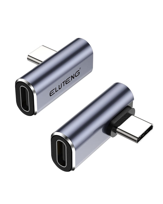 変換アダプター L字 40Gbps 2個入り 8K@60Hz映像出力対応 USB TypeC 90度 変換アダプタ USB L字 アダプタ 100W 5A急速充電 音声転送 Thunderbolt 3 Mac Book Pro Nintendo Switch等々type C対応