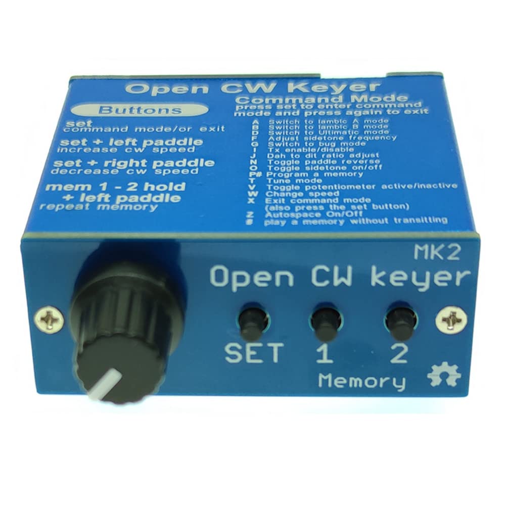 Open CW Keyer 2 仕上げ アルミシェル付き CW Keyer 2 KIT CW 速度 1 ～ 999 WPM で調整可能