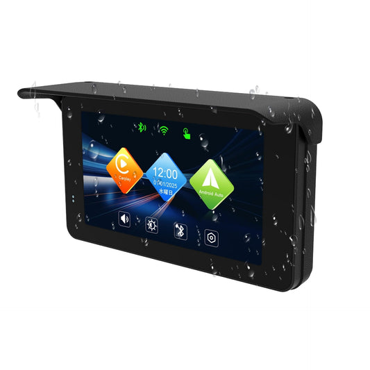【新登場モニター】バイク ディスプレイオーディオ carplay Android Auto対応 バイク スマートモニター IP65全体防水防塵 5インチIPSタッチスクリーン バイク用ヘルメットBluetoothイヤホン対応 通話/音楽/音声コントロール バイク用ナビ ポータブルナビ 改良金属製ホルダー 日本語説明書付属 技適取得済み（MG50）