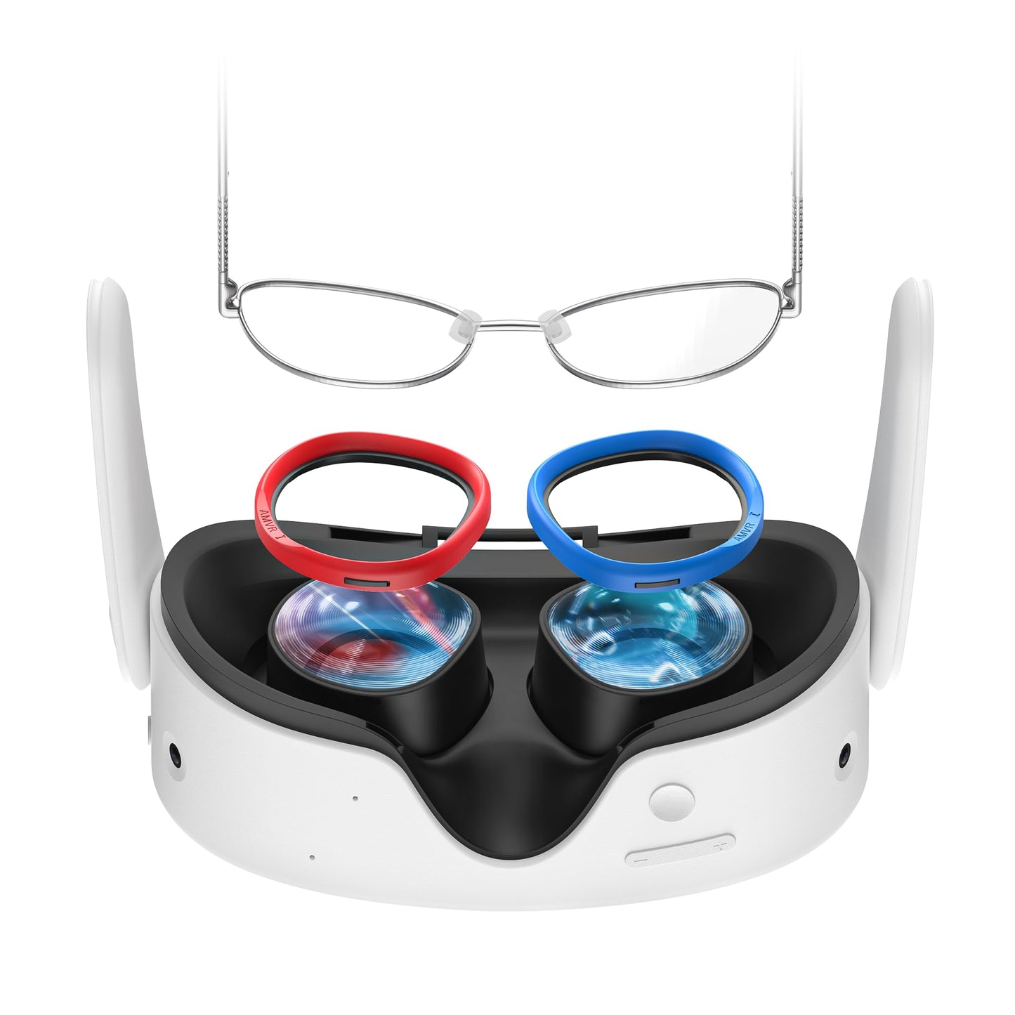Quest 3S/Quest 2 に対応レンズスクラッチ防止リング レンズスクラッチ防止リング レンズ VRレンズ保護フレーム 近視メガネ保護フレーム レンズ保護