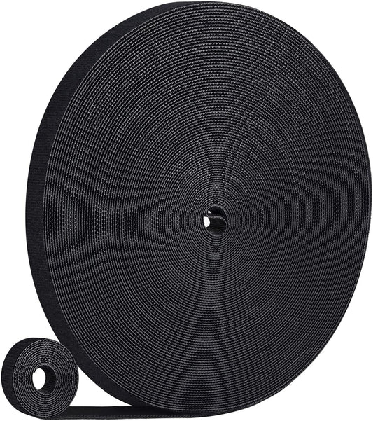 マジックバンド 結束バンド 15mmx15m マジック結束バンド 面ファスナー マジックテープ 結束テープ 強力 ベルクロテープ 防水 耐熱 自由にカット 繰り返し利用可能 配線整理 配線まとめ ケーブル固定 荷物梱包 収納用 オフィス用 部屋用 (黒)
