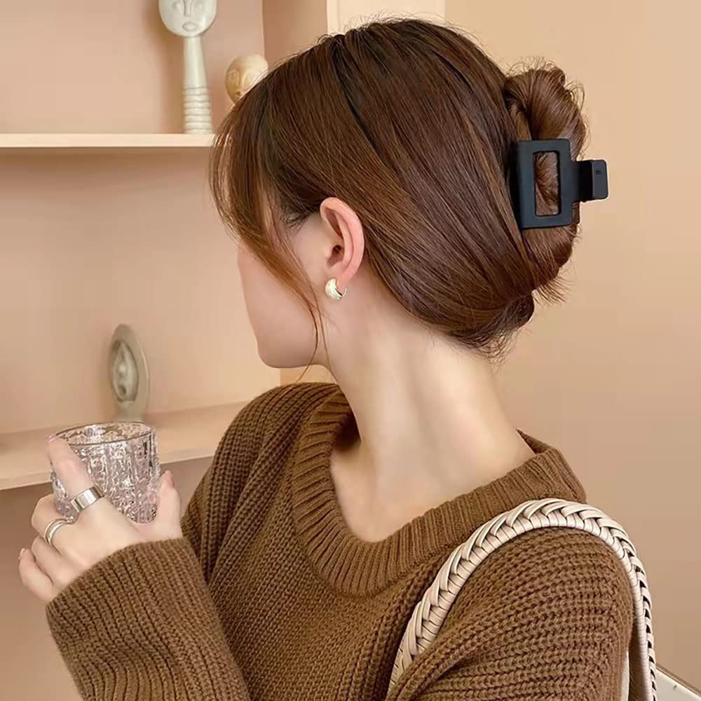 ヘアクリップ ヘアキャッチ シンプルレディース フランスクリップ 大きめ しっかりまとまる シンプル 無地 髪飾り 髪留め クリップ 日常 オフィスプレゼント 濃密な髪も使用可能 出掛け お風呂 母の日 プレゼント女性 6個セット
