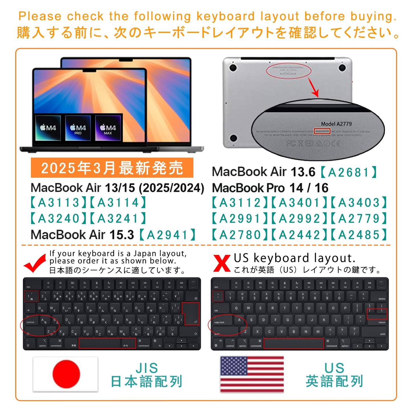 Macbook Air 13/15(2025)/ Pro 14/16 專用 キーボードカバー 日本語JIS配列 対応(2021-2025) M4/M3/M2 型番 A3240/A3241/A3112/A3401/A3403/A3113/A3114/A2991/A2992/A2779/A2780/A2941/A2681 極薄 透明 マックブック プロ/エアー 14/16/13.6/15.3