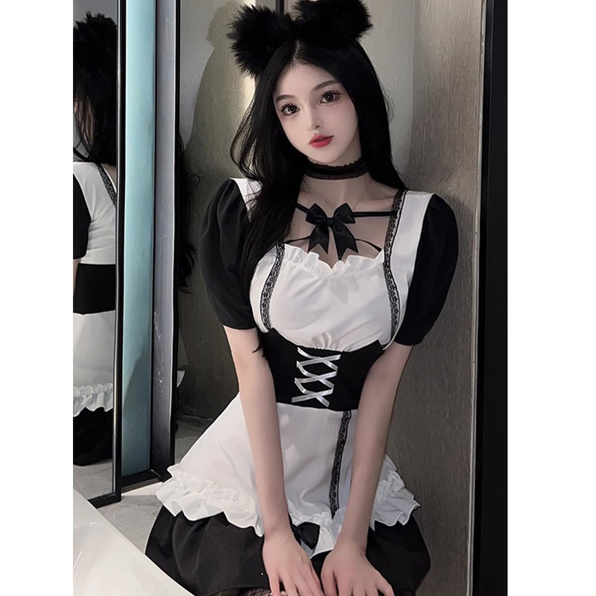 メイド服 猫 セクシー コスプレ エロ 過激エッチ 誘惑 胸空き 胸元 えろい 下着 コスチューム 大きい蝶結ぶ 背中あき エッチ ランジェリー ワンピース ハロウィン 仮装 可愛い メイド服 コスチューム 可愛い レディース 衣装 仮装 クリスマス ハロウィン イベント 撮影 ギフト