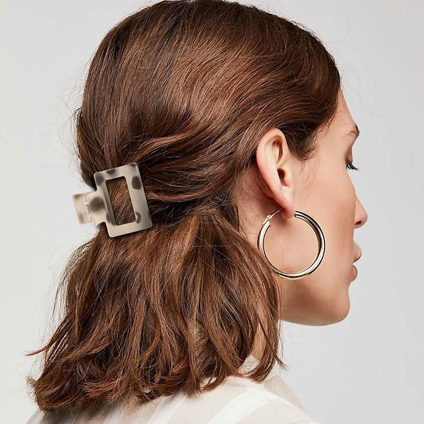 ヘアクリップ ヘアキャッチ シンプルレディース フランスクリップ 大きめ しっかりまとまる シンプル 無地 髪飾り 髪留め クリップ 日常 オフィスプレゼント 濃密な髪も使用可能 出掛け お風呂 母の日 プレゼント女性 6個セット
