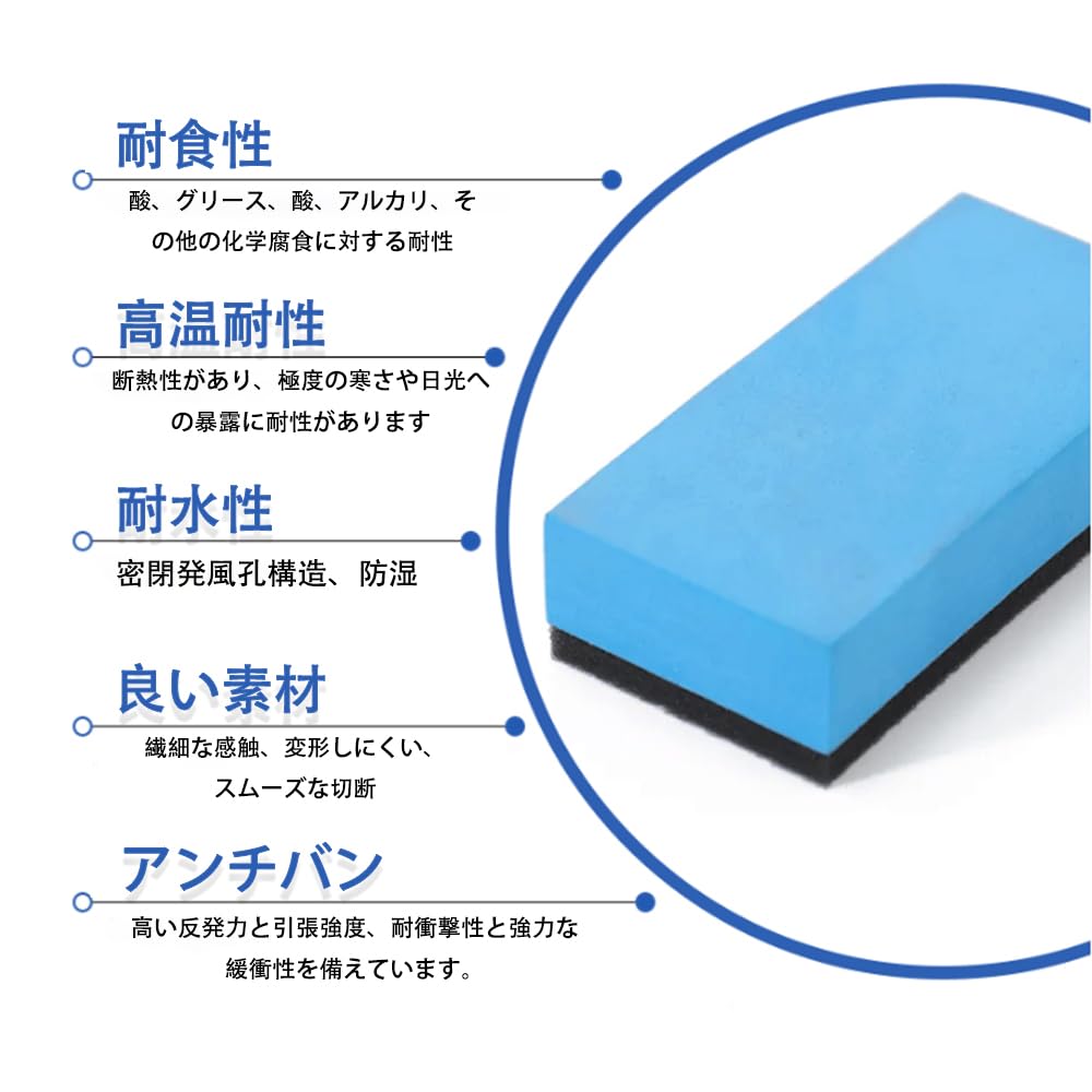 洗車スポンジ 10個 塗り込み用スポンジ コーティング コンパウンド 油膜取り 車 バイク 洗浄 お手入れ メンテナンス 洗車用品 吸水 速乾 二層構造 コンパウンド スポンジ EVA (ブルーブラック)