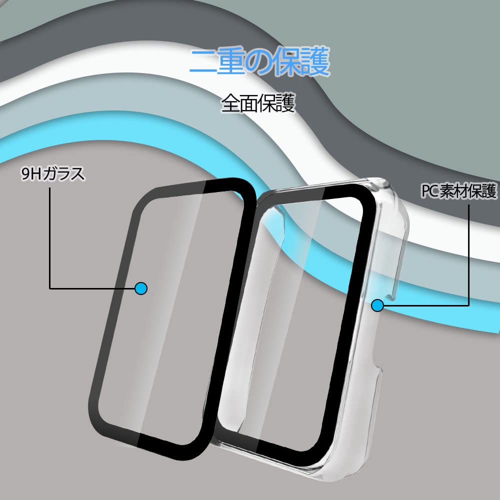 PC材質 全面保護ケース 高透過率 衝撃吸収 指紋防止 軽量 擦り傷防止 Honor Band 6/Huawei Band 6 用