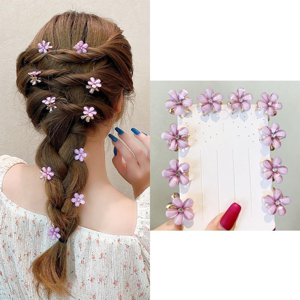 ヘアクリップ ヘアアクセサリー ヘアクリップ ミニ 小さな新鮮な金属花小さなヘアピン壊れた髪真珠ヘアピン