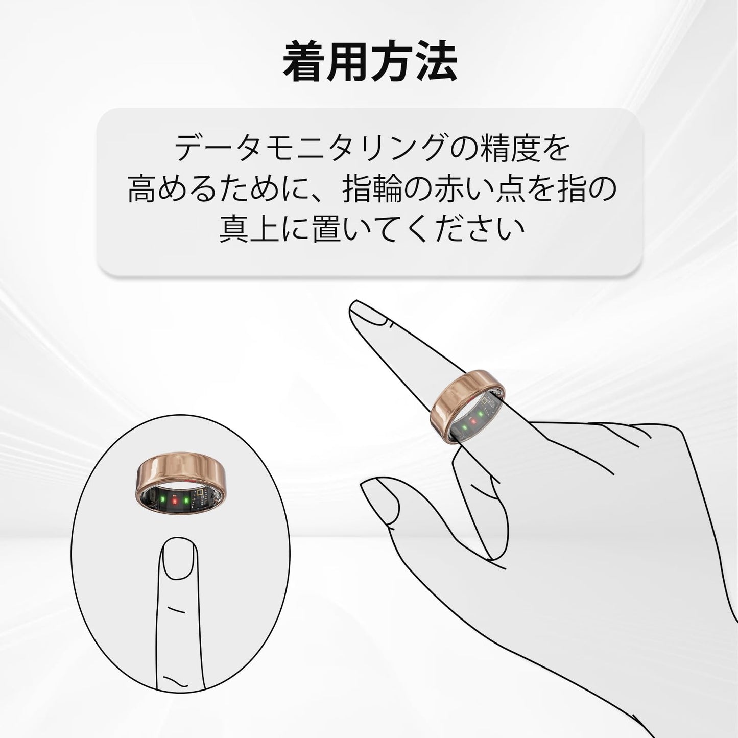 スマートリング サイズ測定キット—購入前にサイズ確認—8サイズのサンプル指輪付属 第1世代指輪対応