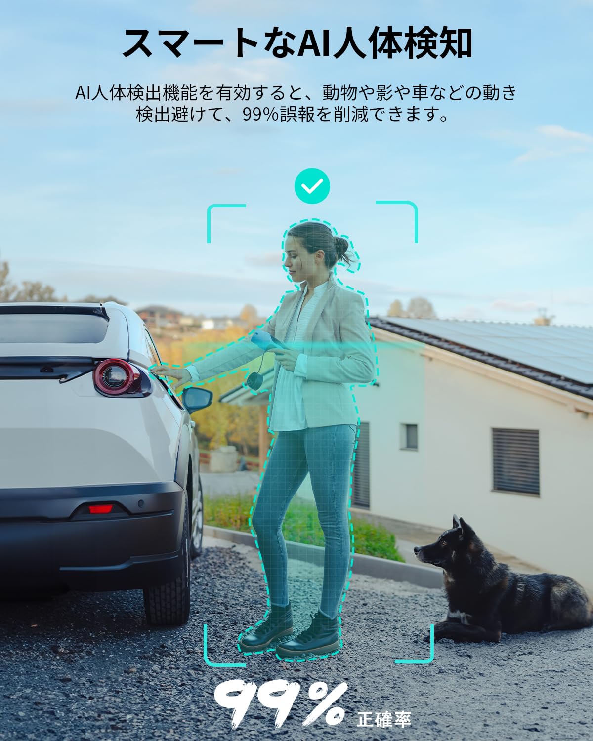 【400万画素・内蔵アンテナ】 防犯カメラ 屋外 ワイヤレス/wifi 4MP Wi-Fi6 25m遠距離暗視 H.265データ圧縮 夜間カラー撮影 監視カメラ PTZ機能 ネットワークカメラ 広角撮影 AI検知 声光威嚇