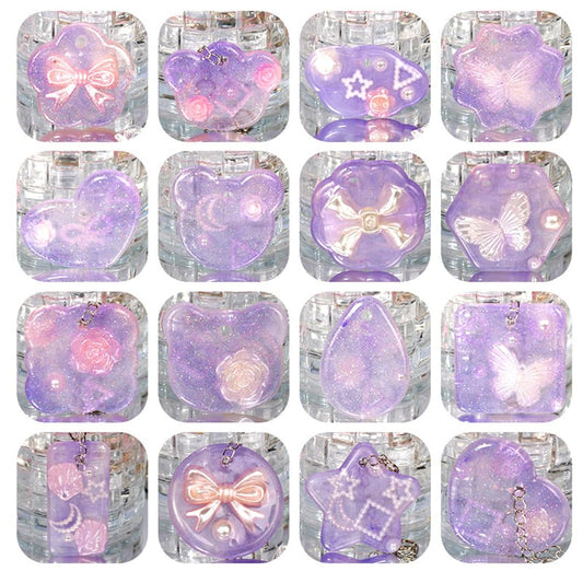 レジン セット シリコンモールド 流砂型 16個セット レジン型 クマ ハート 月 星などモールド DIY手作り かわいい ペンダント アクセサリー 装飾 ツール キー ホルダー 再利用可能 レジン シリコンモールド シリコンモールド