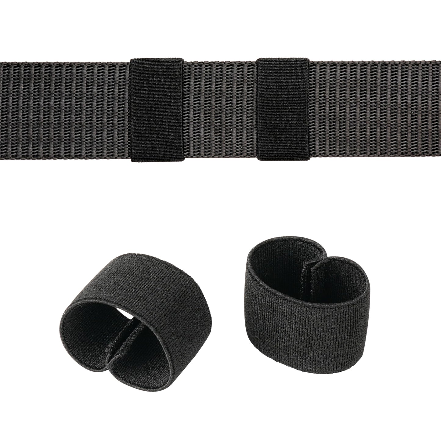 ベルトループ ベルトキーパー メンズ 伸縮ゴム製 ベルト 余り 固定 留め具 幅25mm 38mm 12個セット ブラック