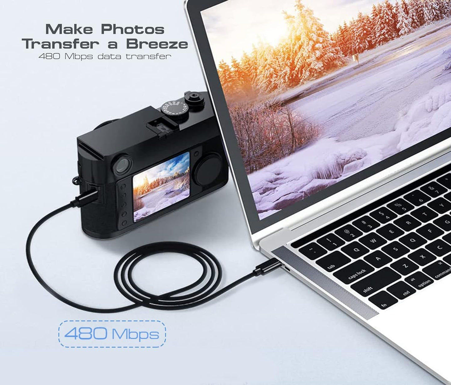 ミニUSBケーブル C-miniB端子 タイプCオス - miniBオス USB2.0ケーブル データ転送と充電同期 デジカメ ポータブルHDD MP3/MP4 GPSなどに適用