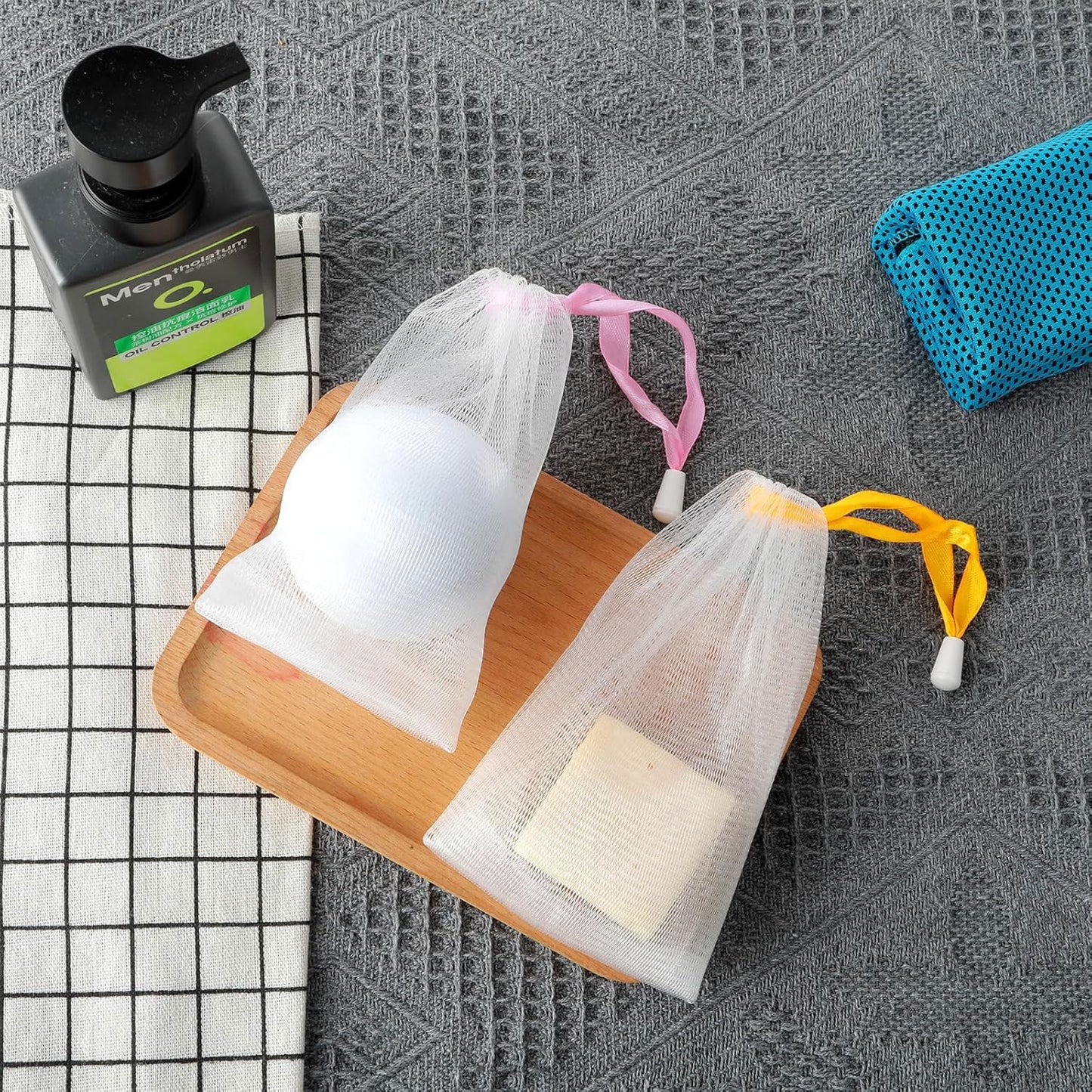 泡立てネット ソープネット 洗顔料で簡単に泡立て ボディ用 泡立てネット 10個セット ランダムカラー