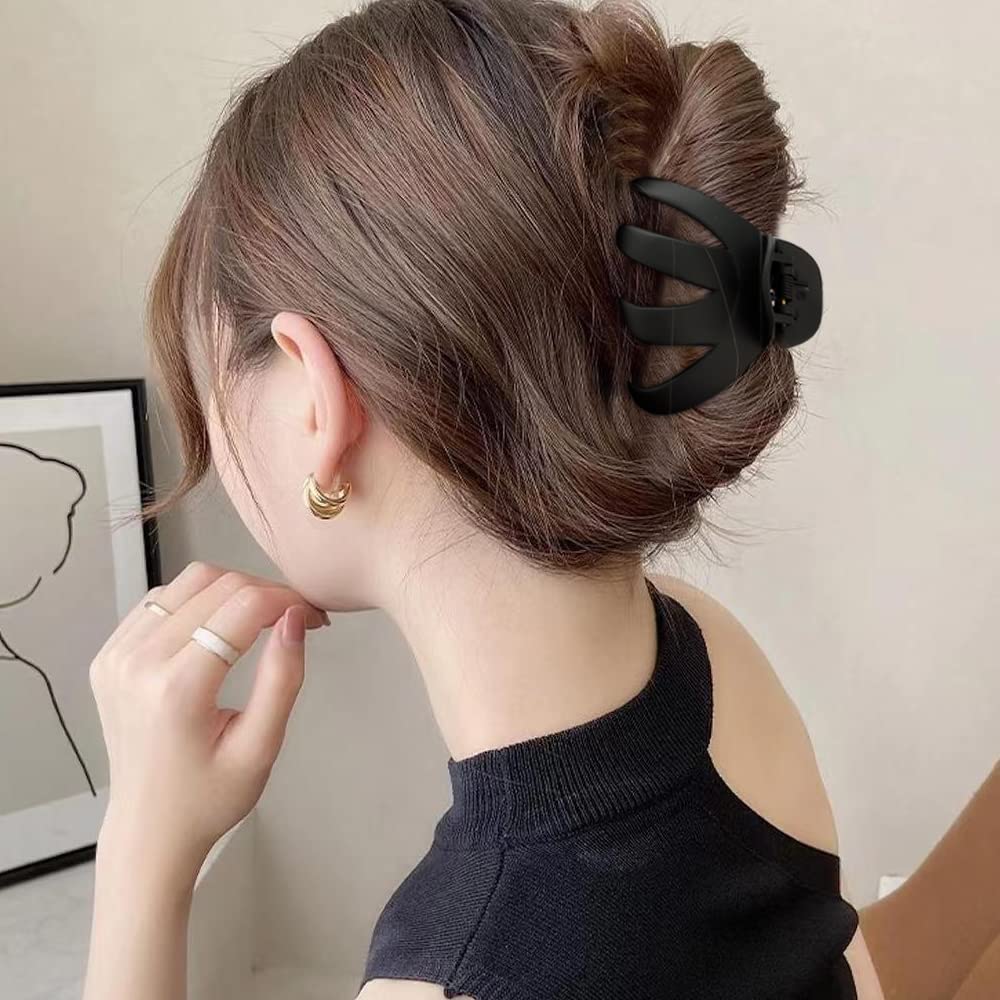 ヘアクリップ ヘアキャッチ シンプルレディース フランスクリップ 大きめ しっかりまとまる シンプル 無地 髪飾り 髪留め クリップ 日常 オフィスプレゼント 濃密な髪も使用可能 出掛け お風呂 母の日 プレゼント女性 6個セット