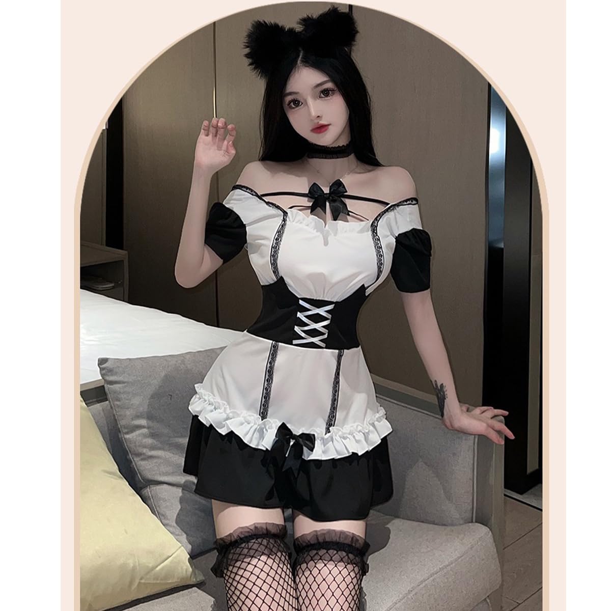 メイド服 猫 セクシー コスプレ エロ 過激エッチ 誘惑 胸空き 胸元 えろい 下着 コスチューム 大きい蝶結ぶ 背中あき エッチ ランジェリー ワンピース ハロウィン 仮装 可愛い メイド服 コスチューム 可愛い レディース 衣装 仮装 クリスマス ハロウィン イベント 撮影 ギフト