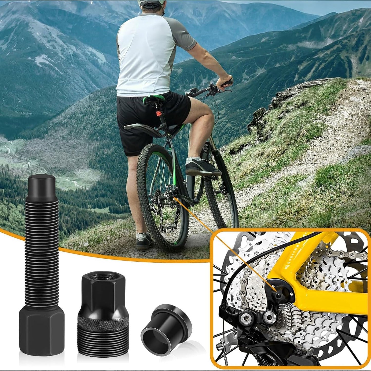 コッタレスクランク抜き 自転車チェーン工具 クランクエクストラクター 耐摩耗性 取り付け・取り外し工具 自転車メンテナンス修理工具