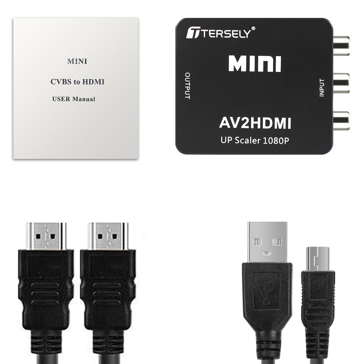 変換コンバーター AV to HDMI 変換コンバーター RCA コンポジット （赤、白、黄） 3色端子 hdmi 変換アダプタ 1080P/720P切り替え RCA to HDMI 変換器 AV to HDMI 変換器 PAL/NTSCサポート TV/PC/PS3/STB/Xbox VHS/VCR/Blue-Ray DVD Players Upscaling対応