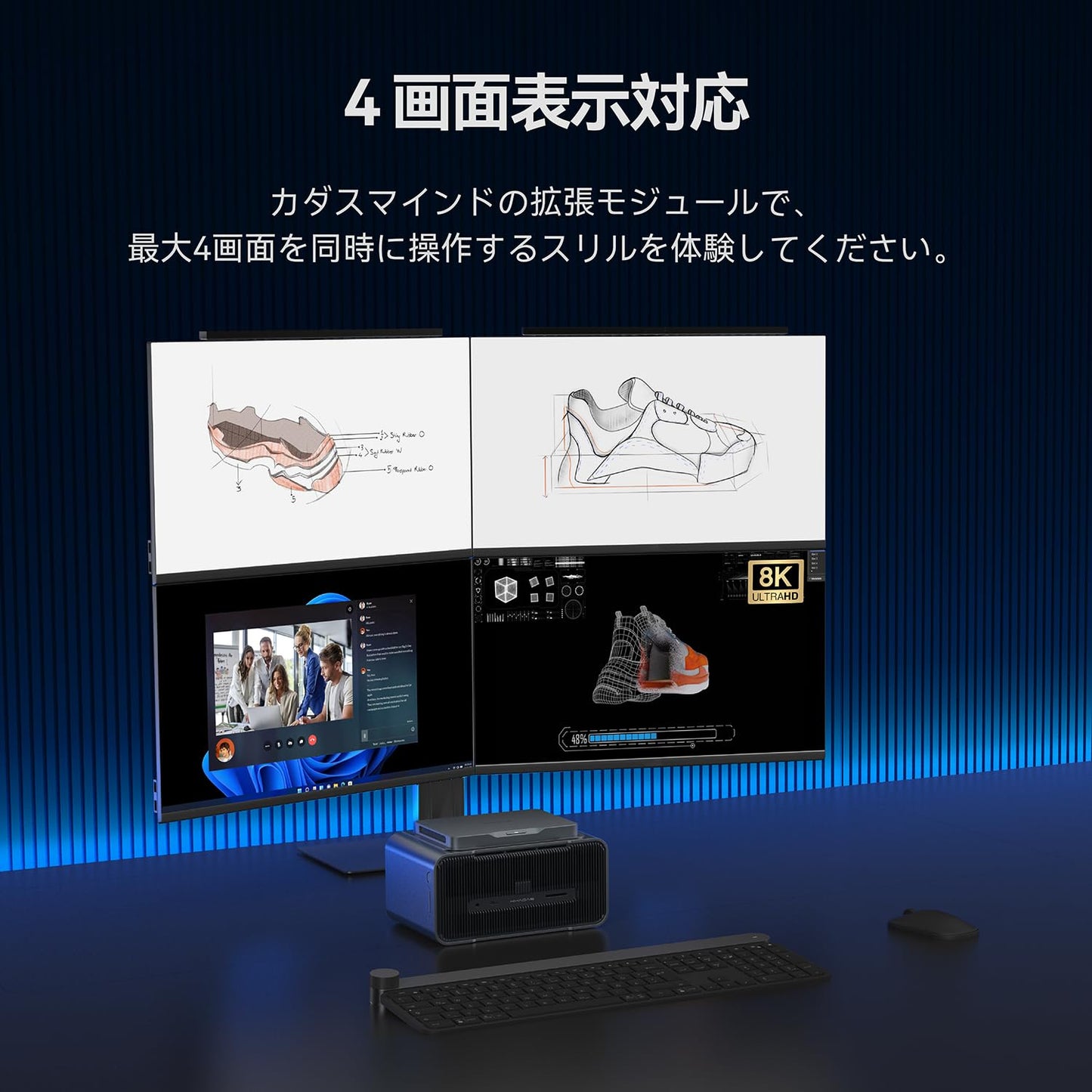Mind 2 ミニPC、インテル Core Ultra 7 155H メモリ32GB SSD1TB、作り付けのスタンバイ電池を使って、重量435g、Windows11ホーム、SD カードスロット付き、Copilot対応AI PC