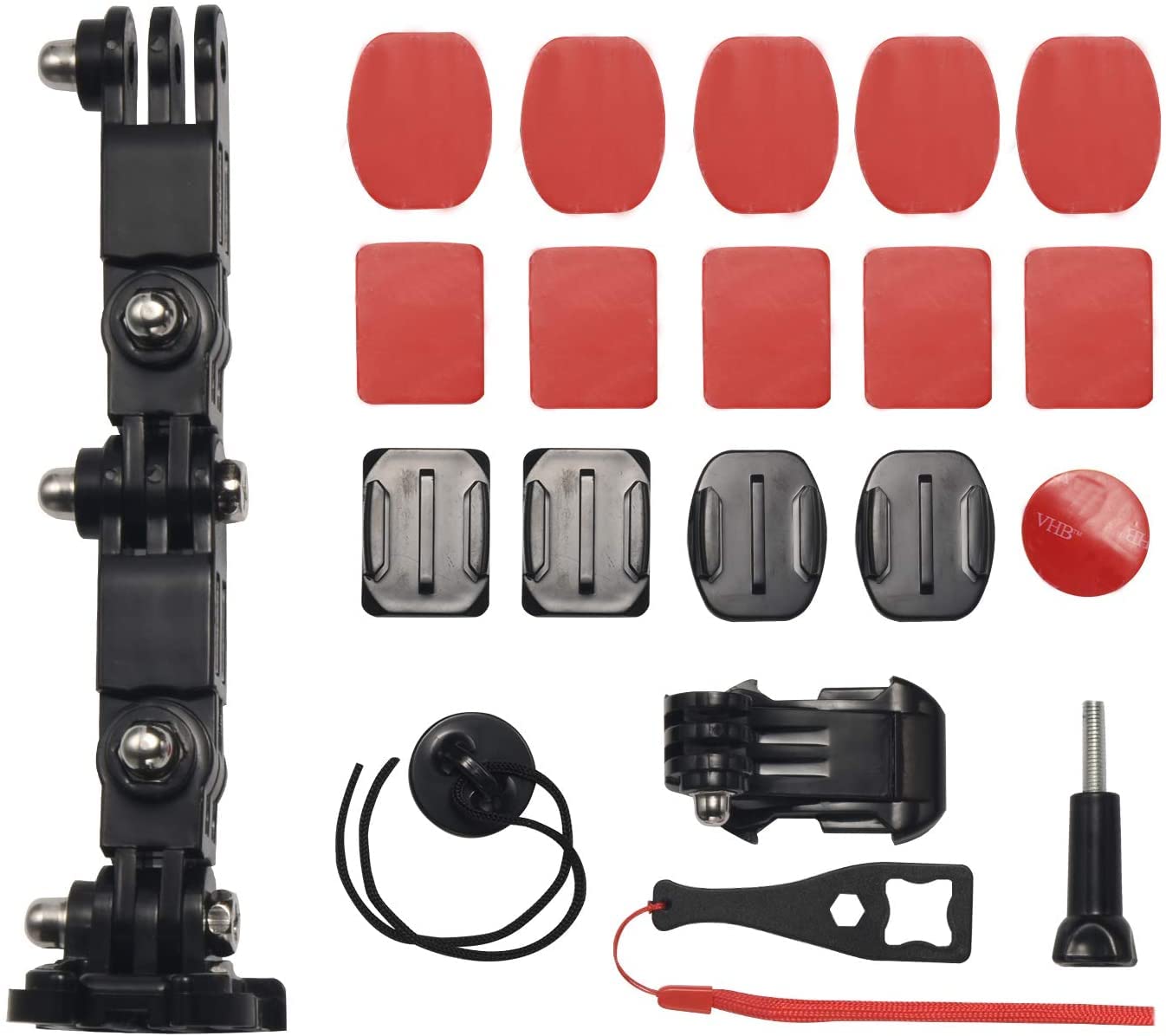 顎マウント GoPro用 アクセサリー オートバイヘルメット用下顎ストラップマウント アゴマウント バイクヘルメット顎マウント ヘルメットチンホルダー GoPro hero 9/8/7/6/5/4 、SJCAM Gopro session などに対応 Vlog撮影必要