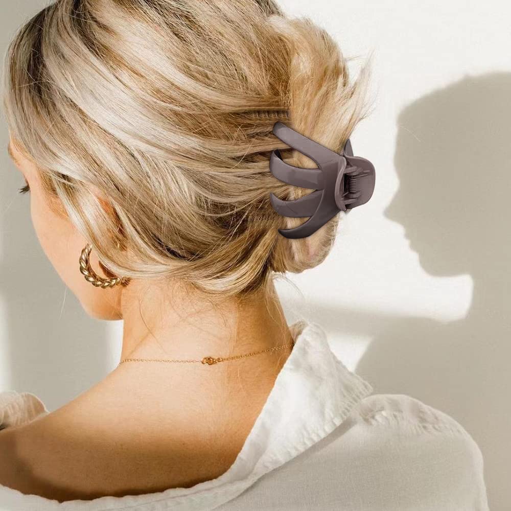 ヘアクリップ ヘアキャッチ シンプルレディース フランスクリップ 大きめ しっかりまとまる シンプル 無地 髪飾り 髪留め クリップ 日常 オフィスプレゼント 濃密な髪も使用可能 出掛け お風呂 母の日 プレゼント女性 6個セット