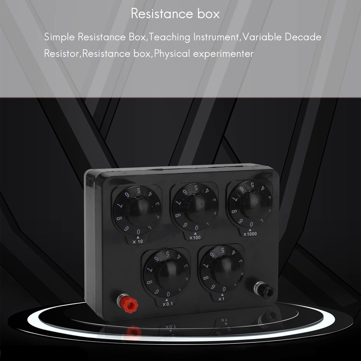ラック抵抗ボックス鉄可変ディケード抵抗器抵抗ボックス0-9999.9オーム165 x 125 x 60Mm