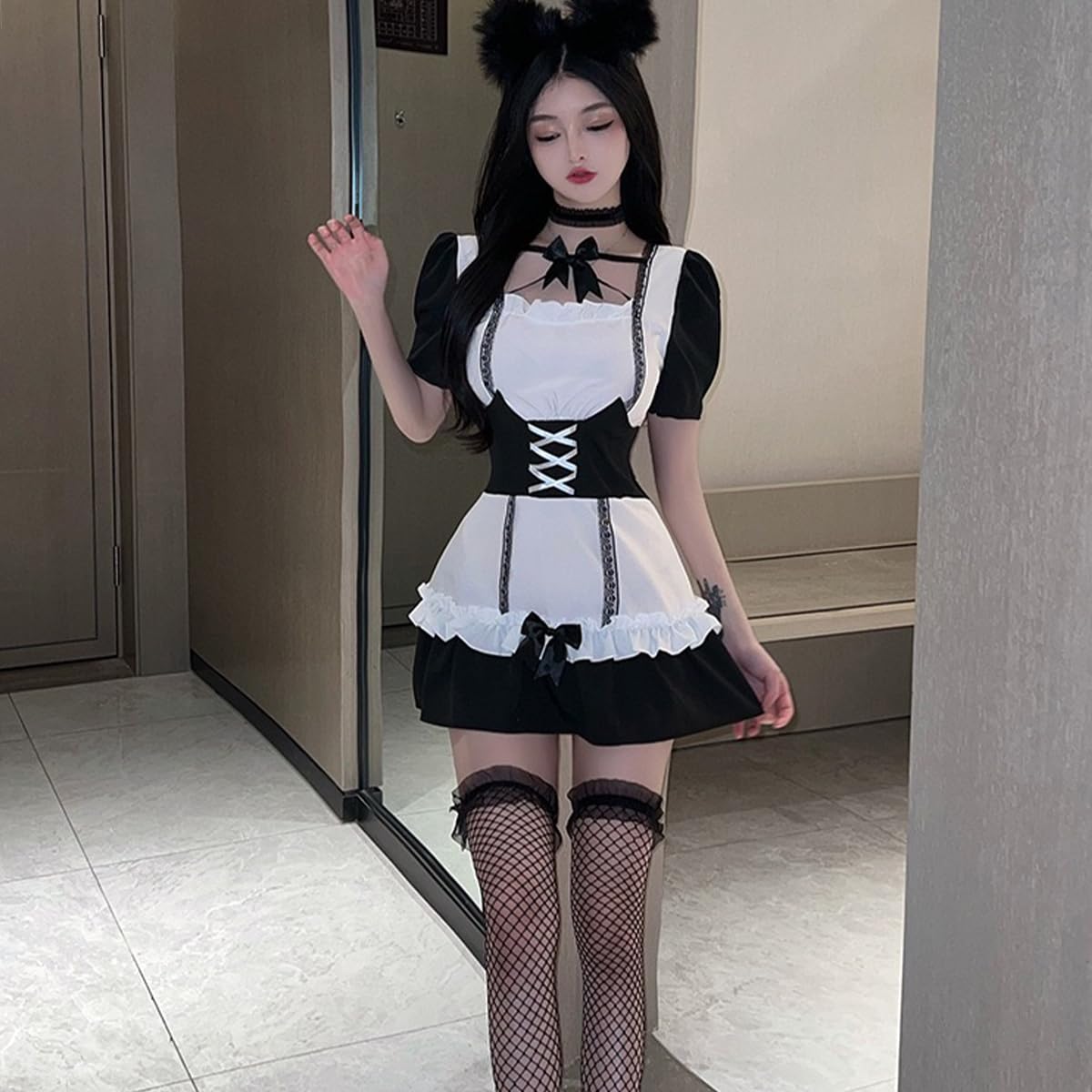 メイド服 猫 セクシー コスプレ エロ 過激エッチ 誘惑 胸空き 胸元 えろい 下着 コスチューム 大きい蝶結ぶ 背中あき エッチ ランジェリー ワンピース ハロウィン 仮装 可愛い メイド服 コスチューム 可愛い レディース 衣装 仮装 クリスマス ハロウィン イベント 撮影 ギフト