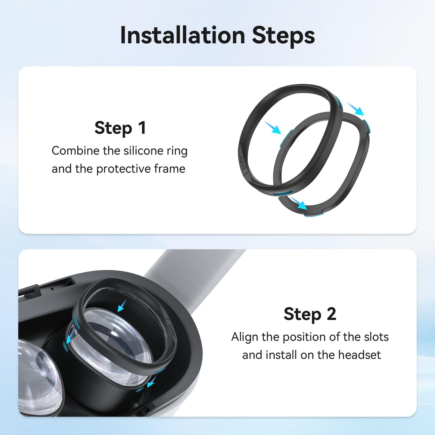 Quest 3S/Quest 2 に対応レンズスクラッチ防止リング レンズスクラッチ防止リング レンズ VRレンズ保護フレーム 近視メガネ保護フレーム レンズ保護