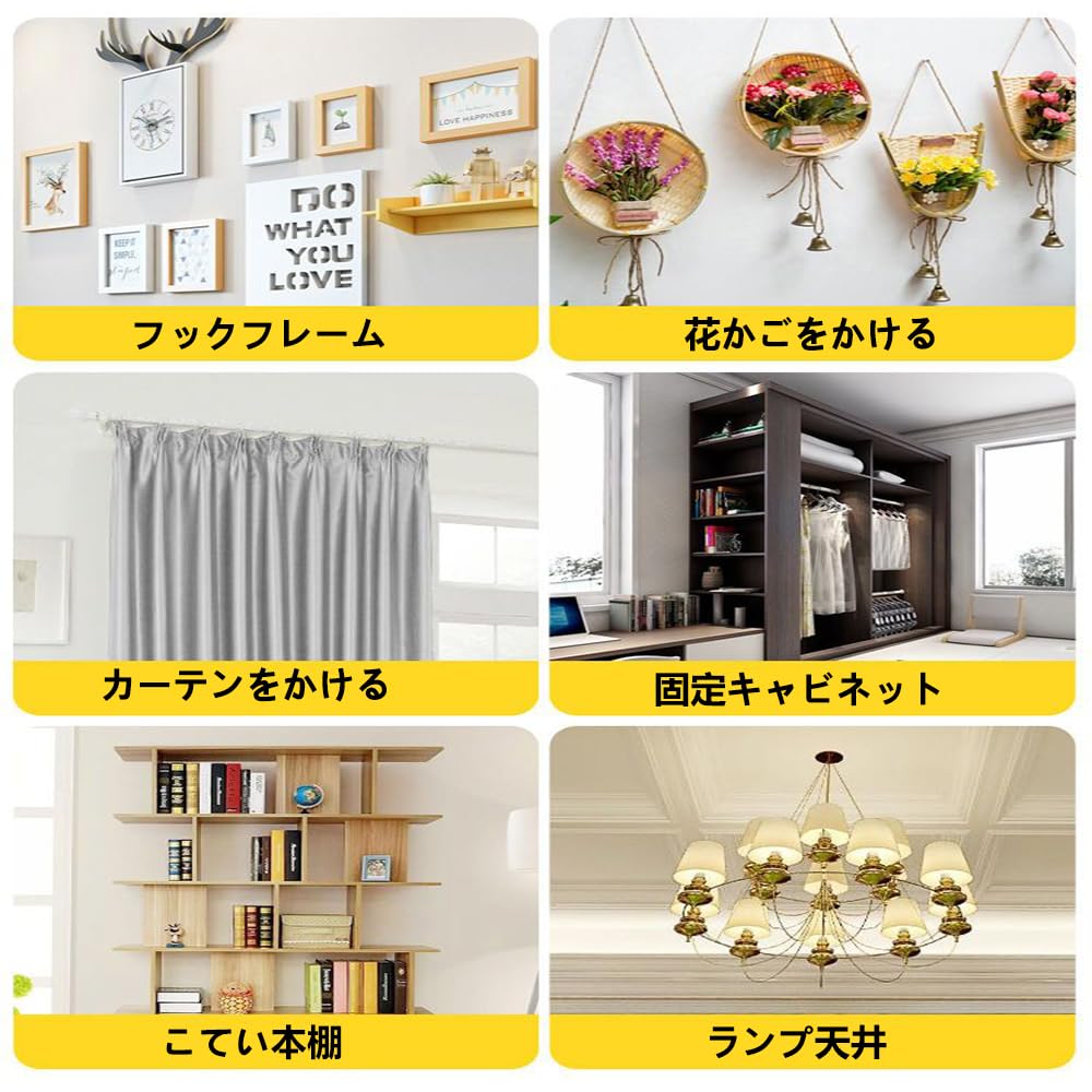 石膏ボード用ネジ ビスセット 200本セット4種サイズ 乾式壁アンカー 膨張チューブ 石膏ボード用ビス 固定具 ネジ 回転防止 ネジ付き