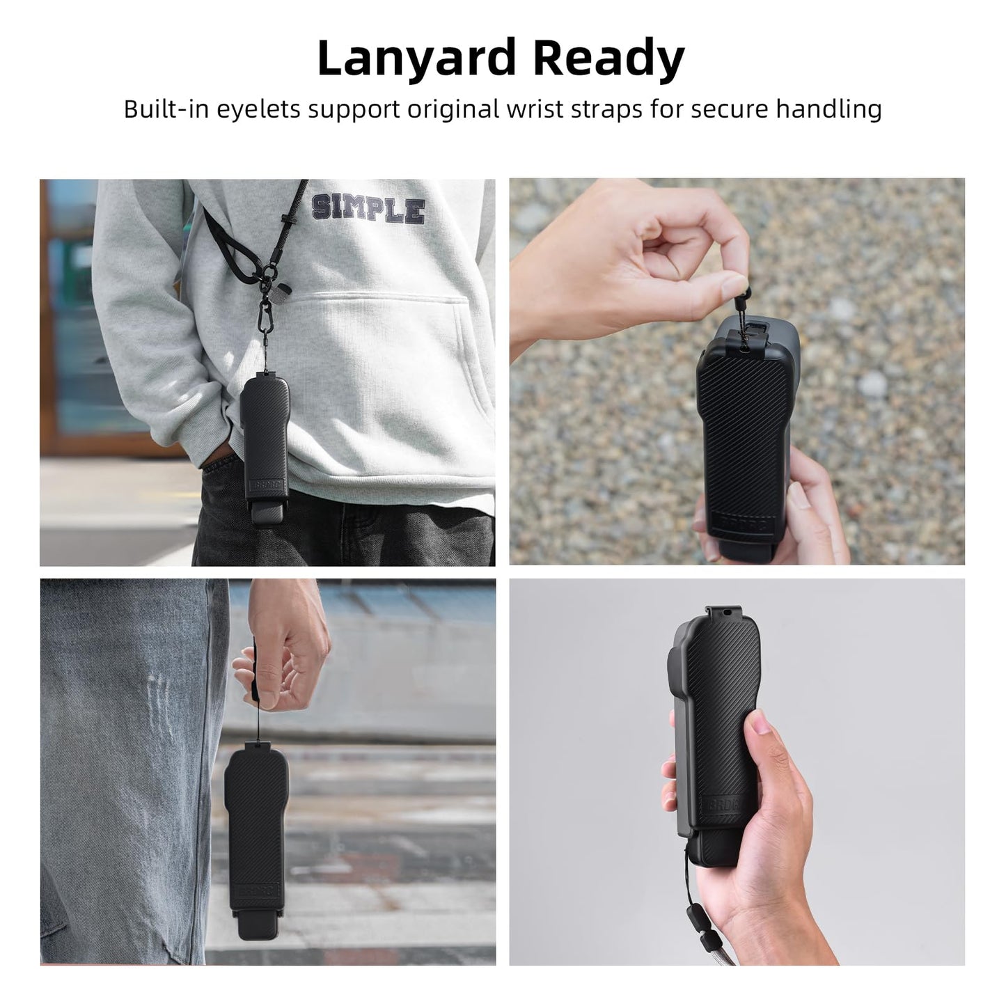 ポケット3カバーケースアクセサリー、ジンバルフリップ保護カバーレンズプロテクターキャップは、DJI Osmo Pocket 3 Creatorコンボ用フィルター3枚を収納可能(ブラック)