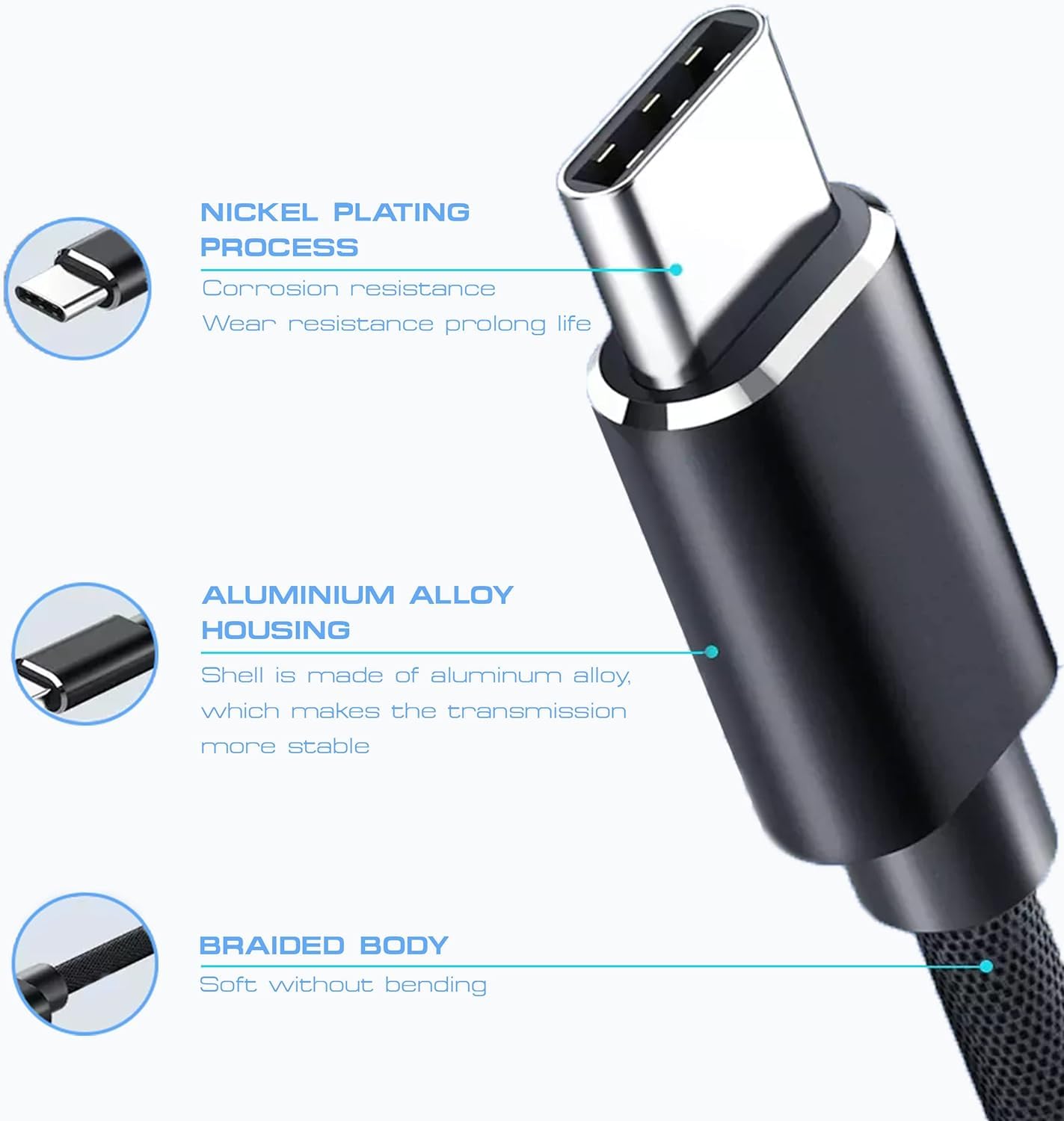 ミニUSBケーブル C-miniB端子 タイプCオス - miniBオス USB2.0ケーブル データ転送と充電同期 デジカメ ポータブルHDD MP3/MP4 GPSなどに適用