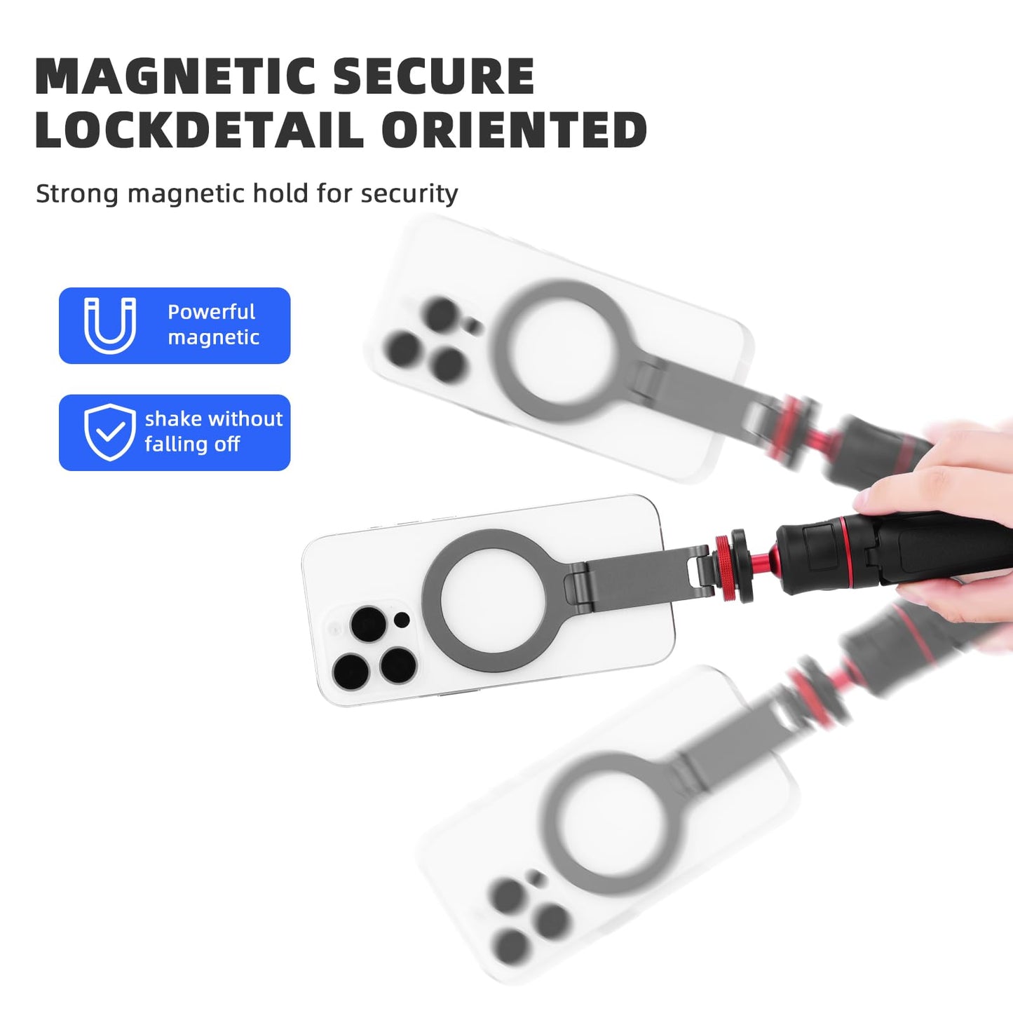 ールドシュー携帯電話マウントホルダー iPhone用三脚マウント Magsafe磁気ホットシューカメラアダプター 1/4インチネジ穴付き DJI Ronin Samsung Canon Nikon DSLR 写真アクセサリー用