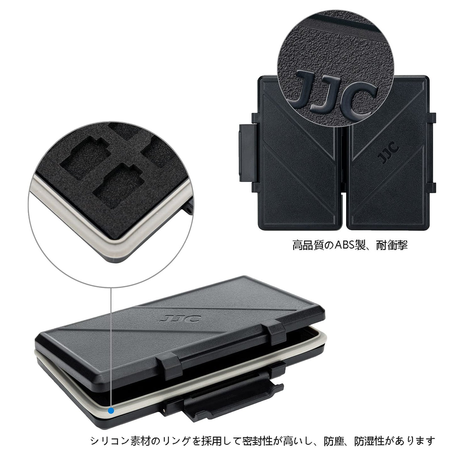 大容量 30 スロット MicroSD/MSD カードケース 耐衝撃 防塵 防湿 カード整理番号付き メモリーカードケース