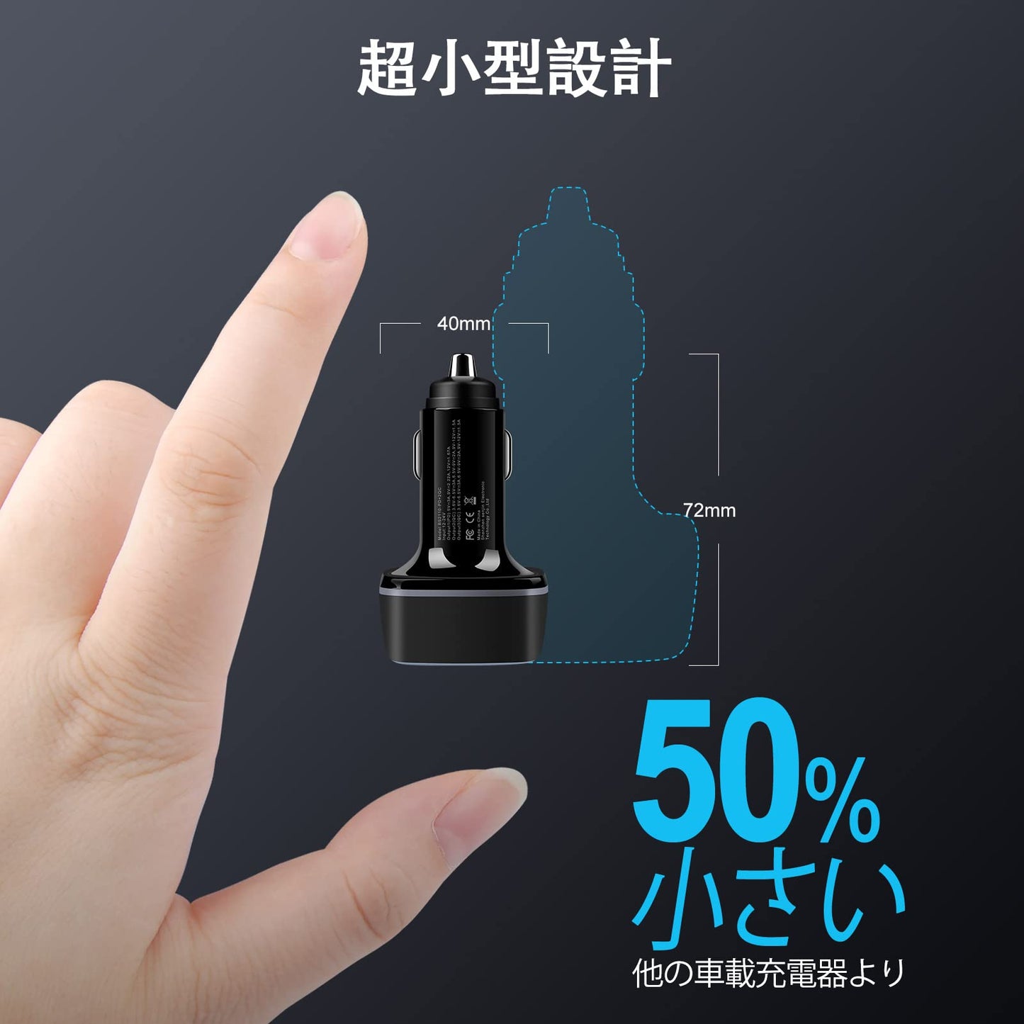 シガーソケット USB 車 充電器 3ポート カーチャージャー 【56W/PD&QC3.0対応/急速充電/USB-C&2USB-A】 車 USB シガーソケット シガレット USB 12V/24V車対応 iPhone 16e/16シリーズ、Galaxy S21、iPad Pro/Mini/Air、Pixel 7、Xperia 10 II その他 Android対応(ブラック)