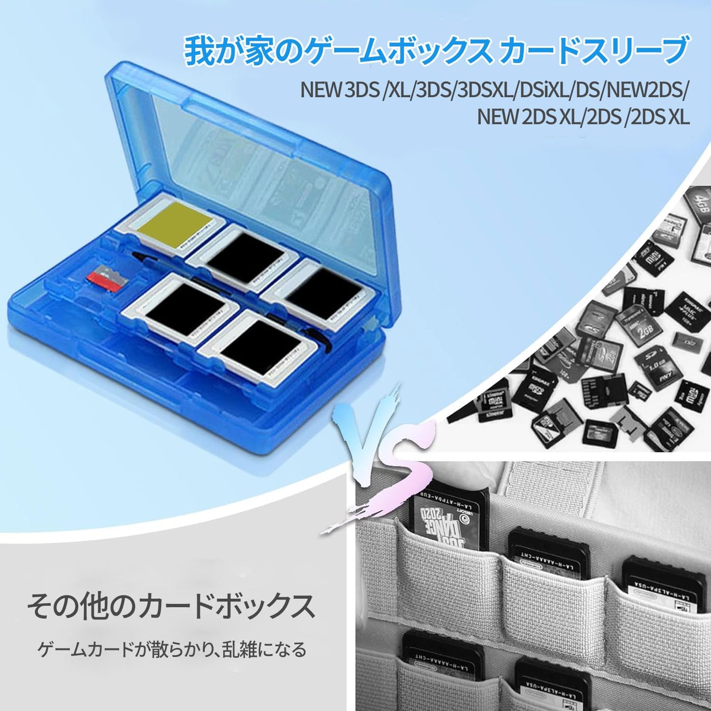 3DS ソフトケース 22 カード容量 メモリーカード スタイラス キャリングケース 携帯 ゲームカード 3DS ソフト