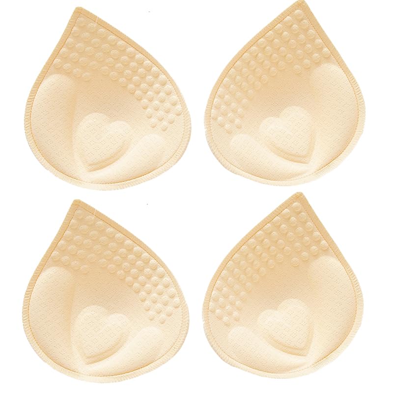 ペア4枚 ブラパッド 胸パッド パッド ブラ カップ取り外し エッジロックカップUP 蒸れない 極厚ブラパッド 縁処理 型崩れしにくい ブラジャー レディース 型崩れしにくい 薄い 通気性 ブラキャミ 付け替え ノンワイヤー パット