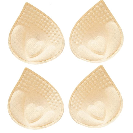 ペア4枚 ブラパッド 胸パッド パッド ブラ カップ取り外し エッジロックカップUP 蒸れない 極厚ブラパッド 縁処理 型崩れしにくい ブラジャー レディース 型崩れしにくい 薄い 通気性 ブラキャミ 付け替え ノンワイヤー パット