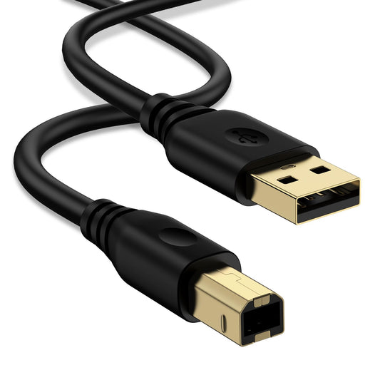 プリンターケーブル 3M USB A to USB B 金メッキ USB2.0 高速転送 Epson Canon Brother HP スキャナー/ファックス/コピー機対応