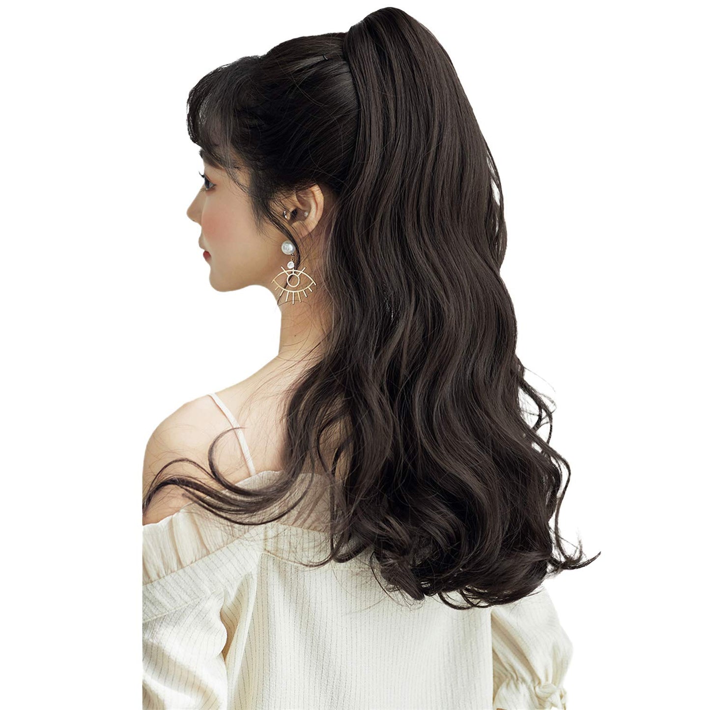 ポニーテール ウィッグ ロング クリップ 女性 かつら ウェイブ ポイントウィッグ カール エクステ ふわふわ巻き髪 wig ナチュラル 小顔効果