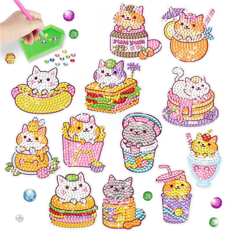 5D DIY 子供用 ダイヤモンド ドローイング ステッカー セット ハッピー DIY ダイヤモンド アート ステッカー 子供用 アート ステッカー DIY クリエイティブ ダイヤモンド ステッカー 子供、大人、初心者への素晴らしいギフト