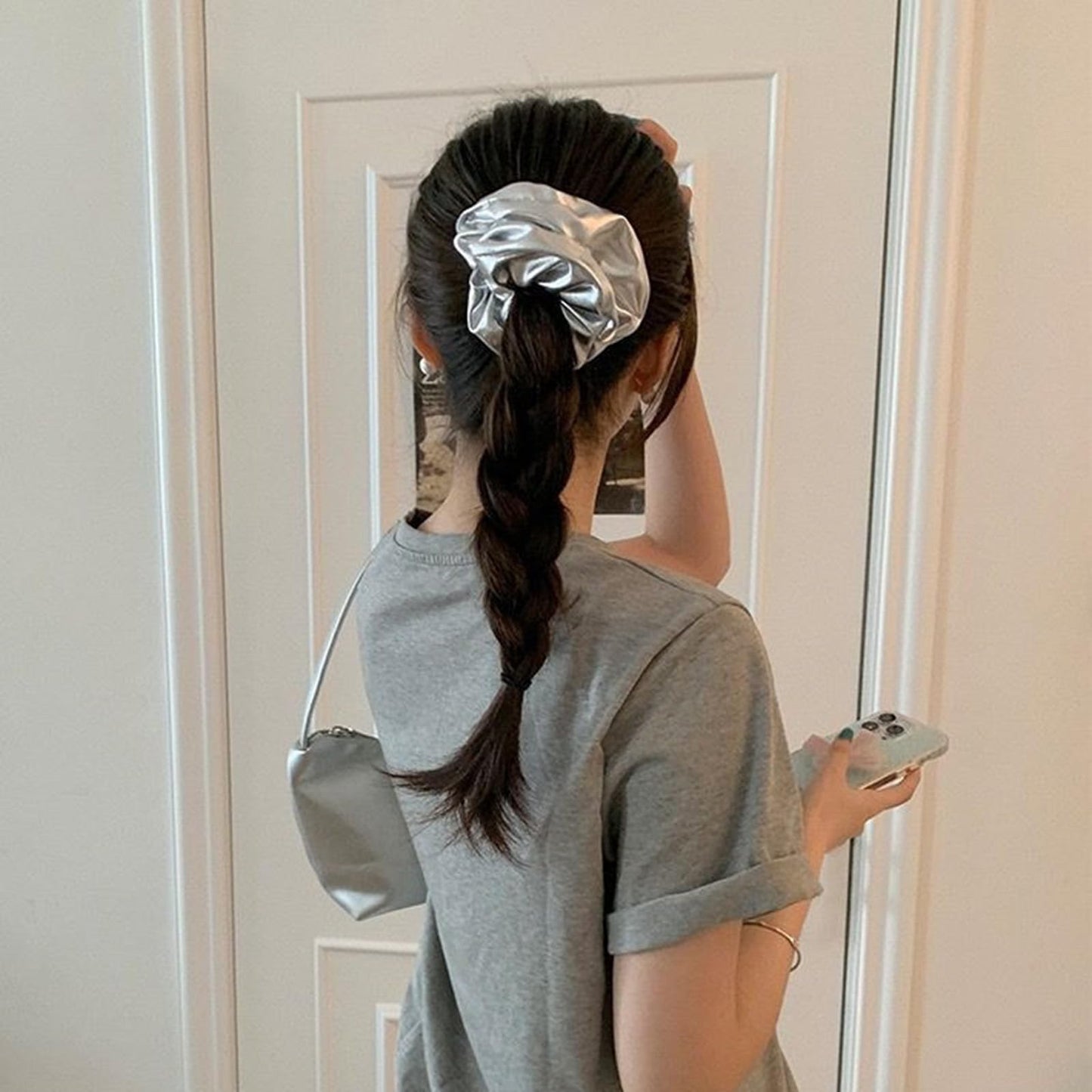 シュシュ ヘアゴム 花柄の生地 可愛いシュシュ 女性 ヘアアレンジ 髪ゴム レディース ヘアアクセサリー おしゃれ 大人 髪飾り 髪留め 高弾性 エレガント 韓国風 髪の厚い方でも使用可能