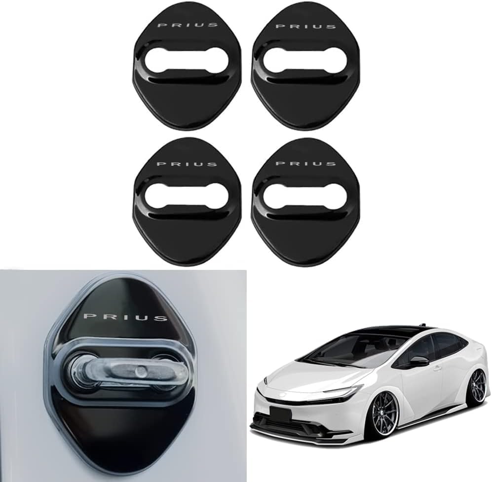 新型プリウス 60系 ドアロックカバー 5代目 ZVW60 ZVW65 MXWH60 MXWH65 (2023年1月~現在) 車種別設計 ドアテール防錆 ステンレス製 防錆コーティング仕様 4色選択可能 装飾外装パーツ 簡単取付 自動車部品 4個
