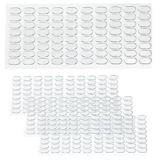 フィギュア固定用 コレクション固定用 両面テープ 5シート 210枚 20*10*1mm 強力 透明 フィギュア転倒防止 両面シール フィギュア用 粘着テープ 固定シール 滑り止め 剥がせる あと残らない