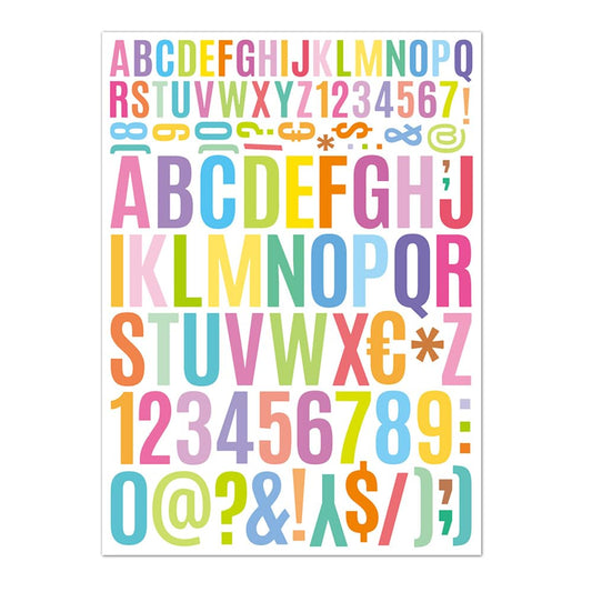 アルファベット数字 シール 5枚セット 2cm, 4cm 数字 大文字 小文字 ステッカー 防水 自己粘着 DIY シール